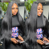 Raw Indian Bone Straight Bundles with HD Transparent Lace Closure 5x5 6x6 Frontal And Bundles 30 40 Inche Human Hair Double Weft