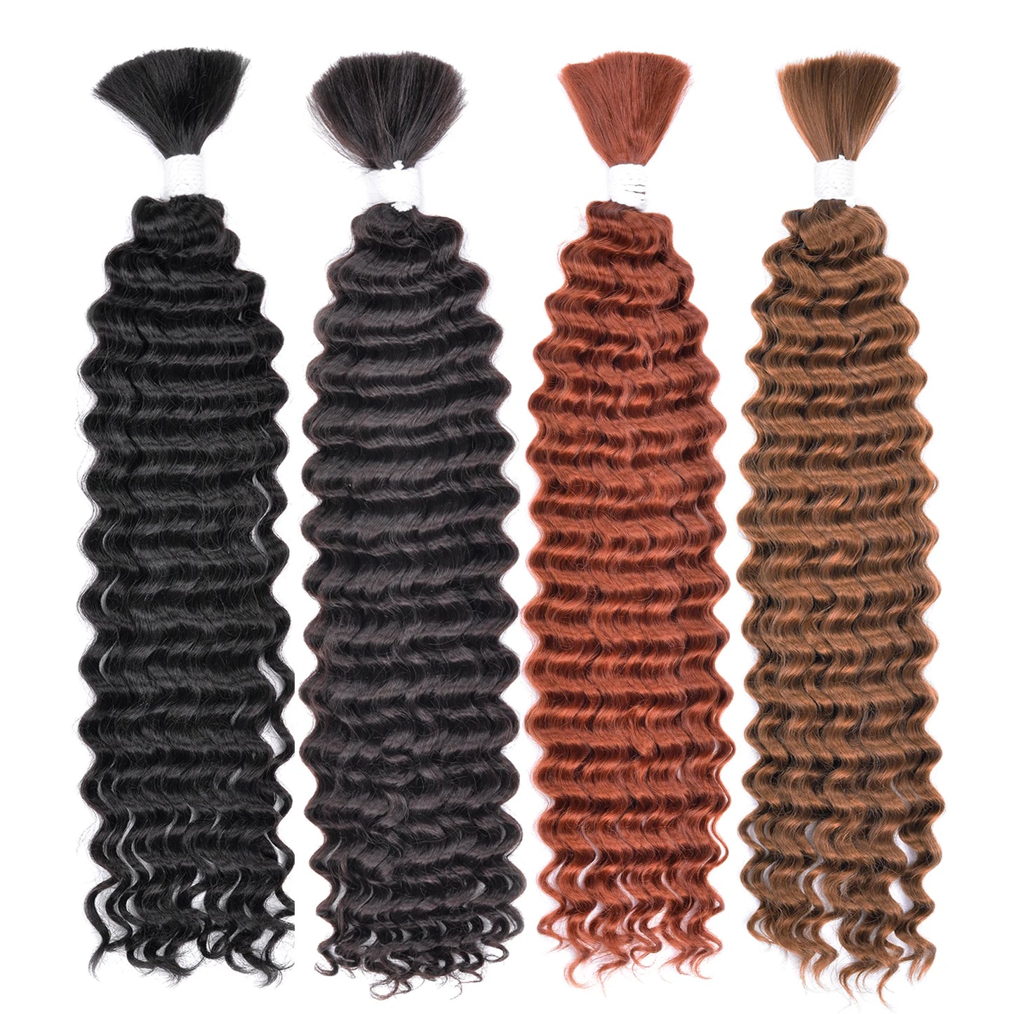 Synthetic Curly Deep Wave Bulk hair For Braiding 20inch No Weft Deep Wave For Braiding Micro Faux Braiding Hair for Boho Braids