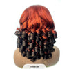 100% indisches Haar, federnde Locken, lockere Wellen, 13x4 HD Lace Front Perücke, Ombre Double Drawn Lockenperücke, 250% Dichte, klebstofffrei mit Babyhaar