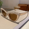 Blumen Katzenaugen Retro Strass Sonnenbrille für Damen Elegant Fashion Herren Trend Designer Outdoor Party Sonnenbrillen Eyewear