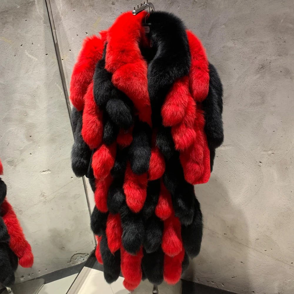 GO BALLISTIC YA Fox Fur Coat 2023 Winter New Natural Fur Clothing Fur Outwear 7337