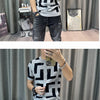 Luxury Men Autumn Knitted Tshirt 2024 Korean O-neck Short Sleeve Top Tees Streetwear Male Social Club Slim Fit Casual T-Shirt