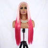 Ombre Blue Blonde Preplucked Long Lace Front Wig Straight 180%Density Hairline Glueless For Women Synthetic Fiber