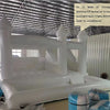 White Bounce House for Kids and Adults, Slide and Ball Pit, Outdoor PVC Jumper, Bouncy Castle, 15x15ft,With Aie Blower