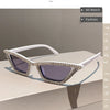 Fashion CAT EYE Rhinestone Bling Sunglasses Women Vintage Brand Luxury Small Frame Ladies Gradient Sun Glasses Oculos UV400