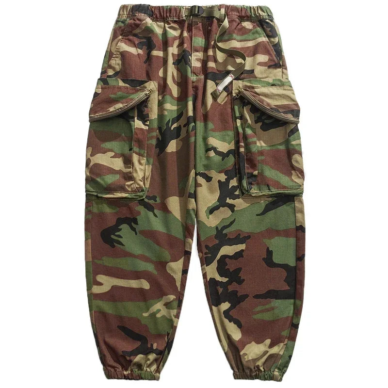 Plus Size American Outdoor Function Camouflage Tactical Cargo Pants Men Trousers Japanese Harajuku High Quality Baggy Joggers