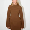 Dulzura Langarm Reißverschluss Bodycon Minikleid mit Taschen Einfarbig Elegantes Outfit Büro Streetwear Damen Herbst Winter Kleidung