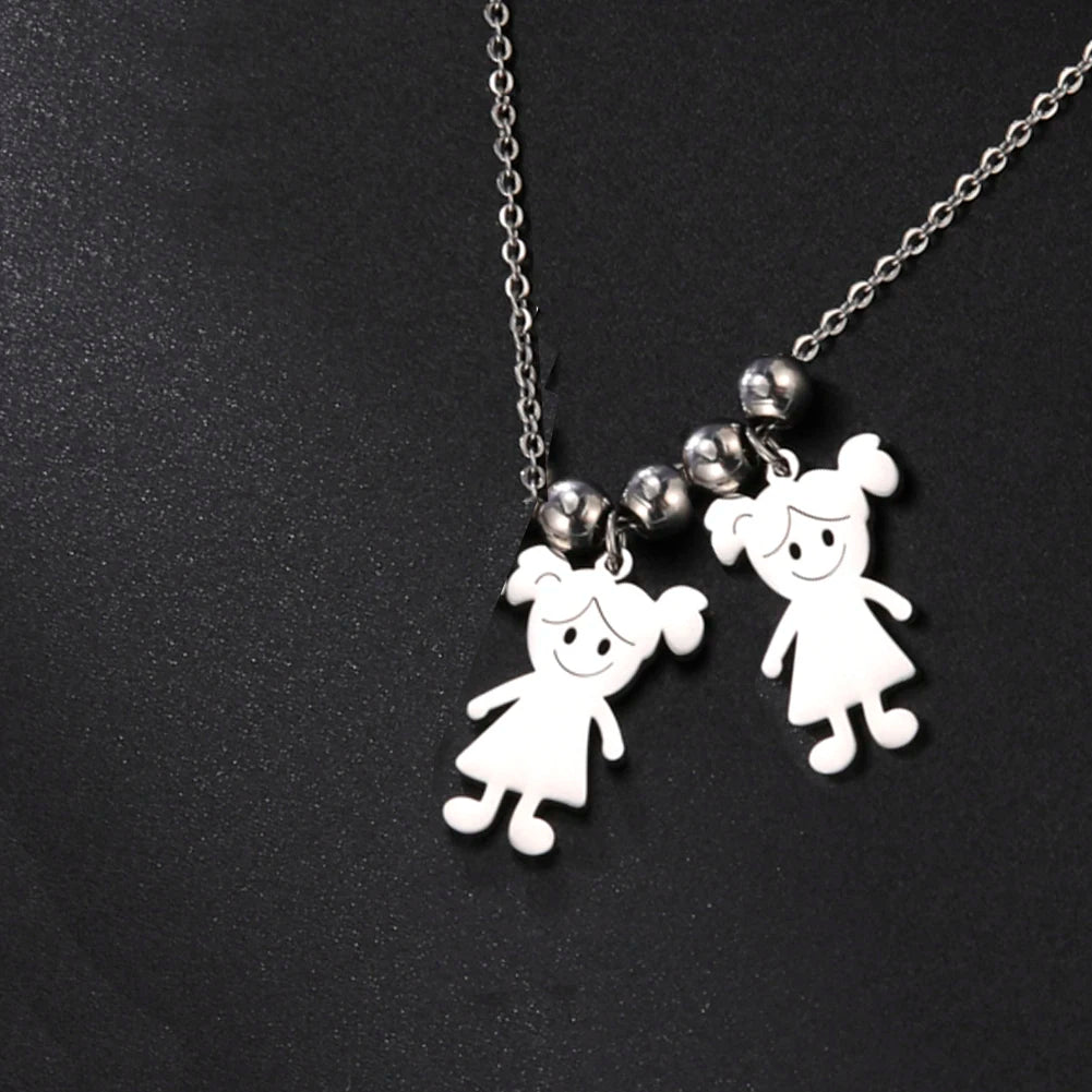 Couple Friend Personalized Necklace Custom Chain Name Mother Father Family Gift For Women Men Stainless Steel Pendant Jewelry