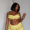 Dulzura Women'S 2 Piece Pleats Shorts Set Sleeveless Strappy Crop Tops And Sexy Shorts Matching Set Party Club