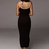 Kliou Trägerloser rückenfreier sexy Bodycon-Midikleid Neu Damen High Waist gestreifte Kleider Eleganz Mode Partykleidung