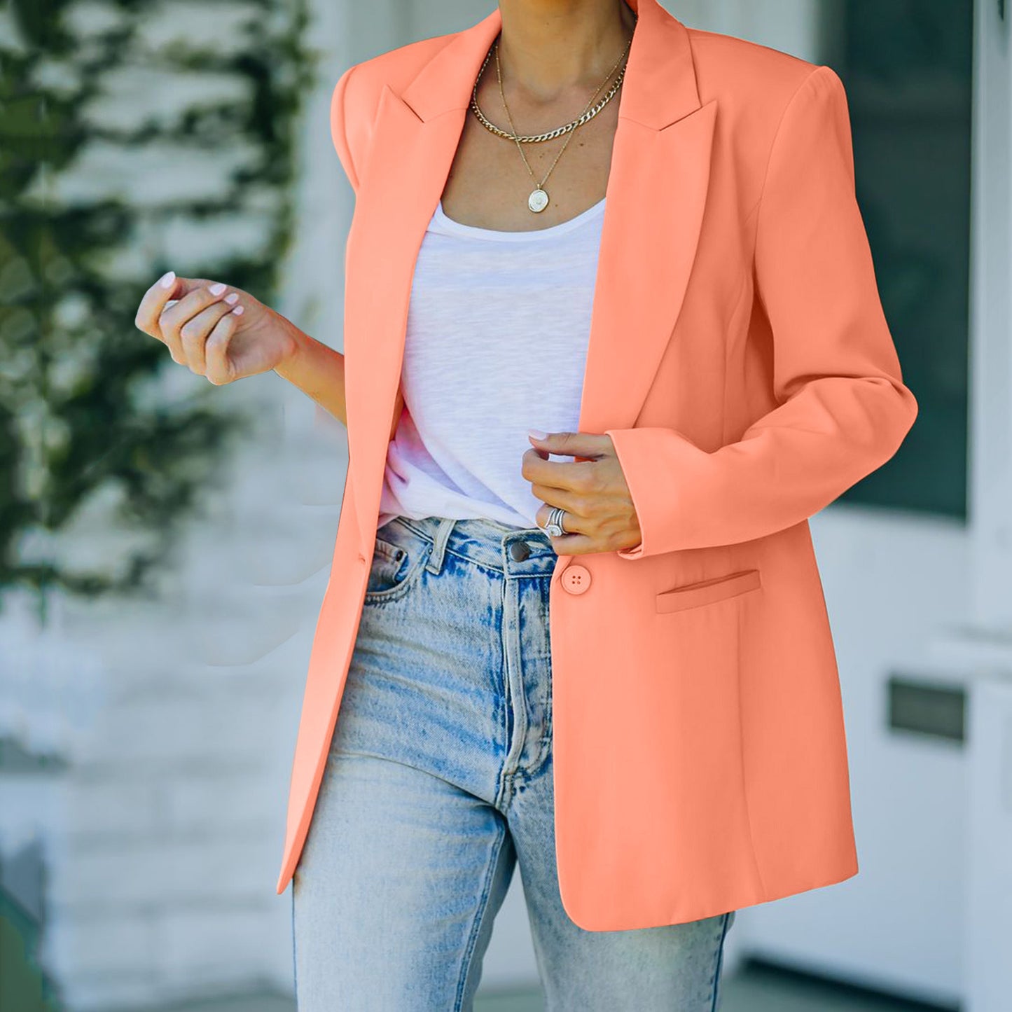 Autumn Pink Blazer Women Slim Elegant Blazers Jacket Women's Buttons Double Breasted Blazer Office Ladies Work Coats Jacket