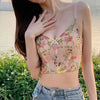 French Ladies Transparent Mesh Corset Sexy Shaper Thin Bra Set Night Club Sweet Cropped Top Girls Hot Bra and Panties Bralette