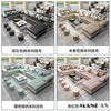 MINGDIBAO Fabric Sofa Set Furniture Living Room Sofa Set with USB and Stools / Big U Shape Cloth Couch Sofas for Home Furniture