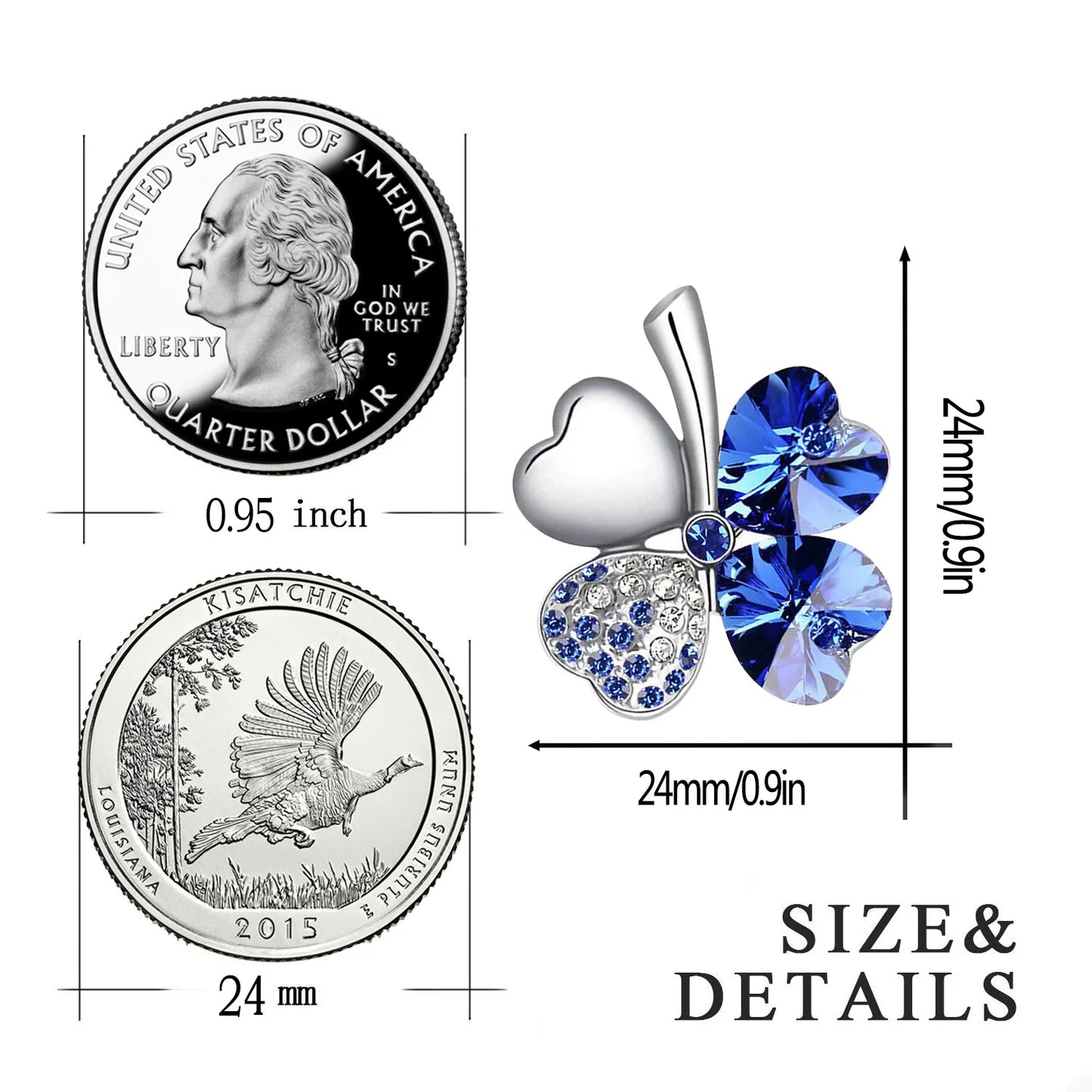 TRPOPSYN Crystal 4 Four Leaf Leaves Clover Pendant Necklaces Lover Birthday Gift Quality Fashion Jewelry Dropshipping Charm Girl