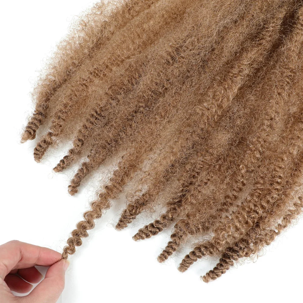 24 Zoll Kinky Afro Springy Braiding Crochet Hair 18 Zoll Marley Kinky Crochet Braids Hair Soft Afro Kinky Twist Crochet Braid Hair