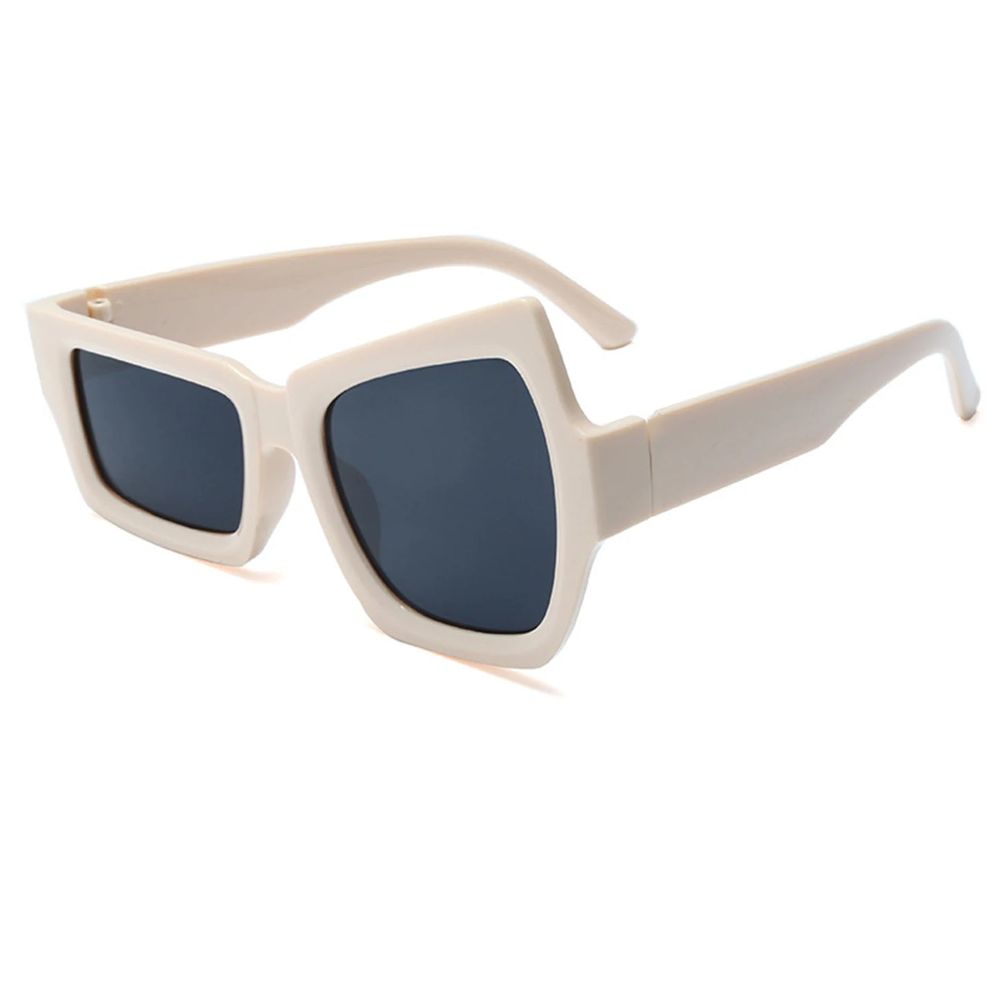 Fashion Irregular Square Sunglasses Funny Party Asymmetrical Sun Glasses Men Brand Designer Personality Black Sunglasses