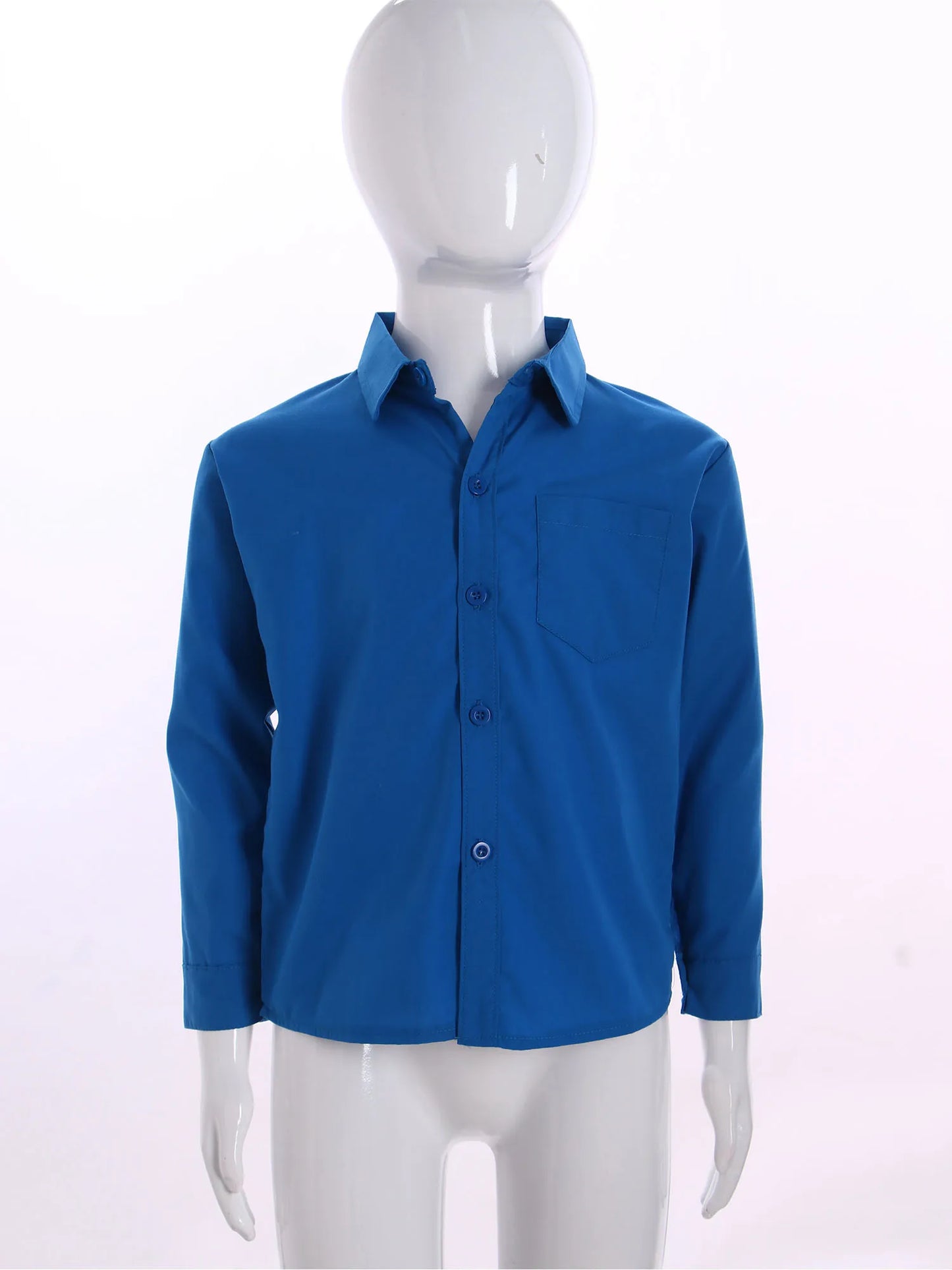 Autumn Kids Shirts for Boy Casual Gentleman Formal Dress Shirt Button-Down Shirt Handsome Boy Long Sleeve Tops Children Clothes