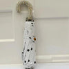 Bling Rhinestone Hook Handle Umbrella Automatic Folding Hook Handle Sunshade UV Protection Rainproof Portable Umbrella Rain Gear