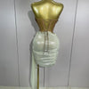STOCK Luxury Shining Pearls Sexy Asymmetrical Skirt 2 PCS Set 2025 Women Evening Birthday Party Stage Dancer Performance Costume