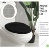 3-piece bathroom chenille floor mat, absorbent anti slip bathroom carpet, bathroom U-shaped foot mat, toilet lid, TPR anti slip