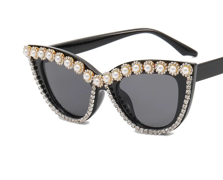 Blumen Katzenaugen Retro Strass Sonnenbrille für Damen Elegant Fashion Herren Trend Designer Outdoor Party Sonnenbrillen Eyewear