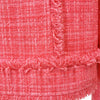 Modphy Winter Sweet Luxury Tweed Rose Pink Jackets Women Diamond Tassels Woollen Coats Elegant Straight Outerwear Tops Female