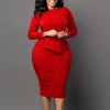 African Dresses for Women 2023 Spring Bodycon Midi Dress Daily Elegant High Waist Long Sleeve Robe Femme African Clothes