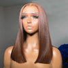 13x4 Lace Front Wig Bob Echthaar Braun Glatt 180% Dichte HD Transparent Lace Frontal Perücken Bob Haar Lace Front Perücke
