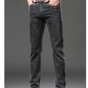 Winter Fleece Dicke Warme Jeans Herren Slim Straight Elastische Denim-Hose Lässige Herrenbekleidung Mode Plüschhose