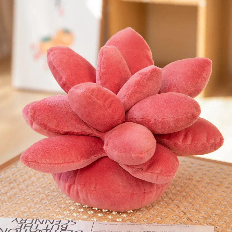 Inyahome 3D Sukkulenten-Kissen Kaktus Plüsch Blumenpflanze Geformtes Kissen für Wohnzimmer-Dekoration Neuartige Dekoration Pflanzen-Deko