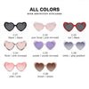 Neue herzförmige polarisierte Sonnenbrille für Damen, modisch, süß, Retro, Vintage, Verlaufs-Sonnenbrille, UV400-Schutz, Unisex-Brille