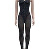 Znaiml Luxury Birthday Night Club Party One Piece Rompers and Jumpsuits for Women Sexy Mesh Sheer Colourful Diamonds Overalls