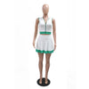 CM.YAYA Women's Set Sleeveless V-neck Vest  + Pleated Skirts 2025 Summer Cute Street Beach Two 2 Piece Sets Outfits Tracksuit