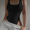 Sleeveless Knit Bodysuit 2024 Hot Summer Sexy Bodycon Off Shoulder Halter Tops Casual Street Bodice For Women ClubWear
