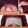 200% Density 13X6 Dark Purple Colored Body Wave Lace Front Wigs Pre Plucked Glueless 13x4 Long Wavy Lace Frontal Wigs For Women