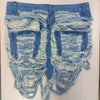 New Ripped Denim Shorts Women Bottoms Female Jeans High Waist Holes Tassel Classic Denim Shorts Close-Fitting Pants Fashion