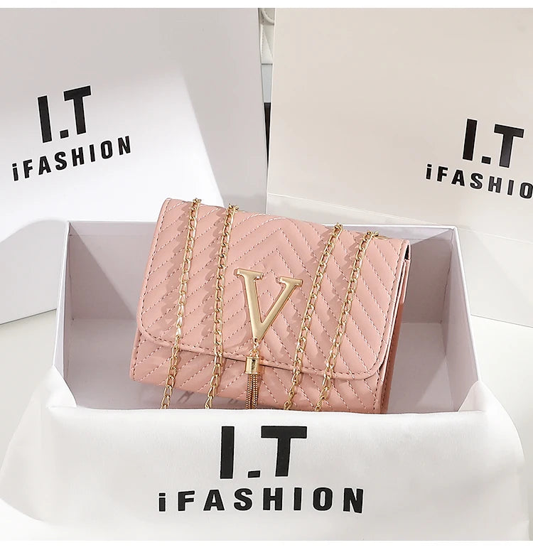 Embroidery Women Crossbody Bag Thread Luxury Handbag Shoulder Bags Brand Sequined Tassel Clutch Small Bag and Purse Party