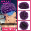 Synthetic Afro Puff Drawstring Ponytail Hair Bun 10 Inch Short Afro Kinkys Curly Afro Bun Extension Hairpieces Large Size