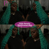 13x4 13x6 Green Blue Lace Front Wigs Human Hair Deep Wave Lace Closure Frontal Wig Deep Curly Mint Green Colored Human Hair Wigs