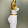 2025 New Arrival High Quality Women Sexy Bandage Tops Fashion Pencil Skirts Set Nightclub Party Celebrate Women's Set