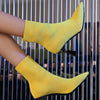 Damen Stricken Sexy High Heels Schuhe Spitz zulaufend Trend Chelsea Boots Designer Winter 2024 Neue Stiefeletten Dünne Mujer Sockenstiefel Pumps