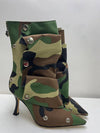 2025 Klassische Damenstiefel mit spitzer Zehe, ausgefallenen Absätzen, Nietenknopf und seitlichem Reißverschluss, einfarbig, hochhackige Schuhe, Botas Altas