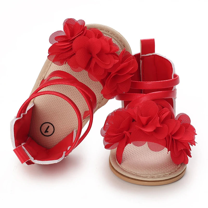 Sommer Coole Baby Mädchen Sandalen Mode Neugeborenen Sandale Idyllische Blume Weiche Anti-Rutsch Kleinkind Gummisohle Bequeme Schuhe