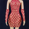 High Quality Sparkling Rainestone Sexy Bodycon Mini Dress Birthday Celebrate Evening Party Dress