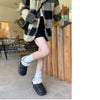 Bow Knot Short Ankle Snow Boots Women Winter Plush And Thick Insulation Waterproof PU Cotton Household Shoes Home Slipper Women