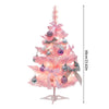 Hot Sale 45/60cm Christmas Tree With lights White/Pink Christmas Tree With Star Christmas Miniature Pine With Ornaments