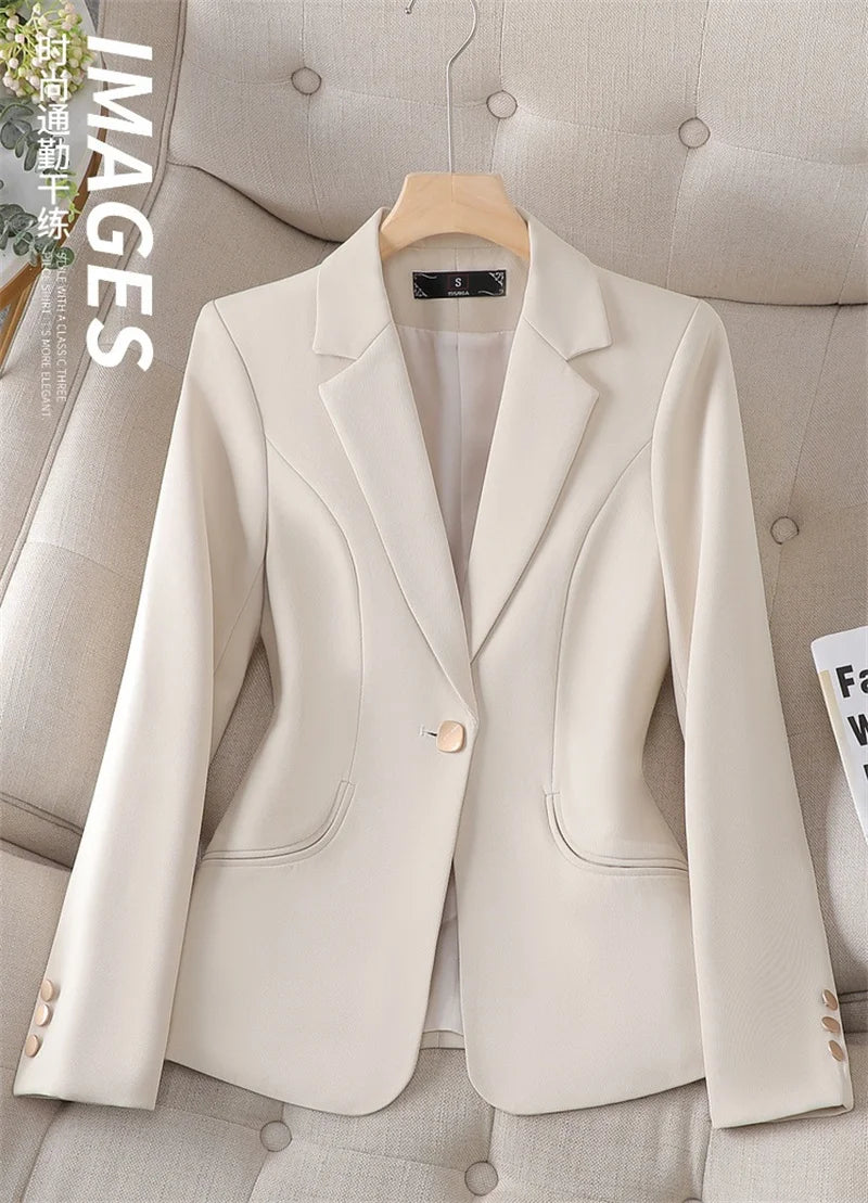 Spring Autumn Blazers New Small Suit Jacket Women Fashion Jacket High-Quality Professional Suit Ladies Blazers Female Outerwear