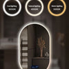 Bathroom Smart Makeup LED Mirror Adjustable light With Bluetooth Speaker Anti-Fog Human Body Induction Hotel Decoration Mirror