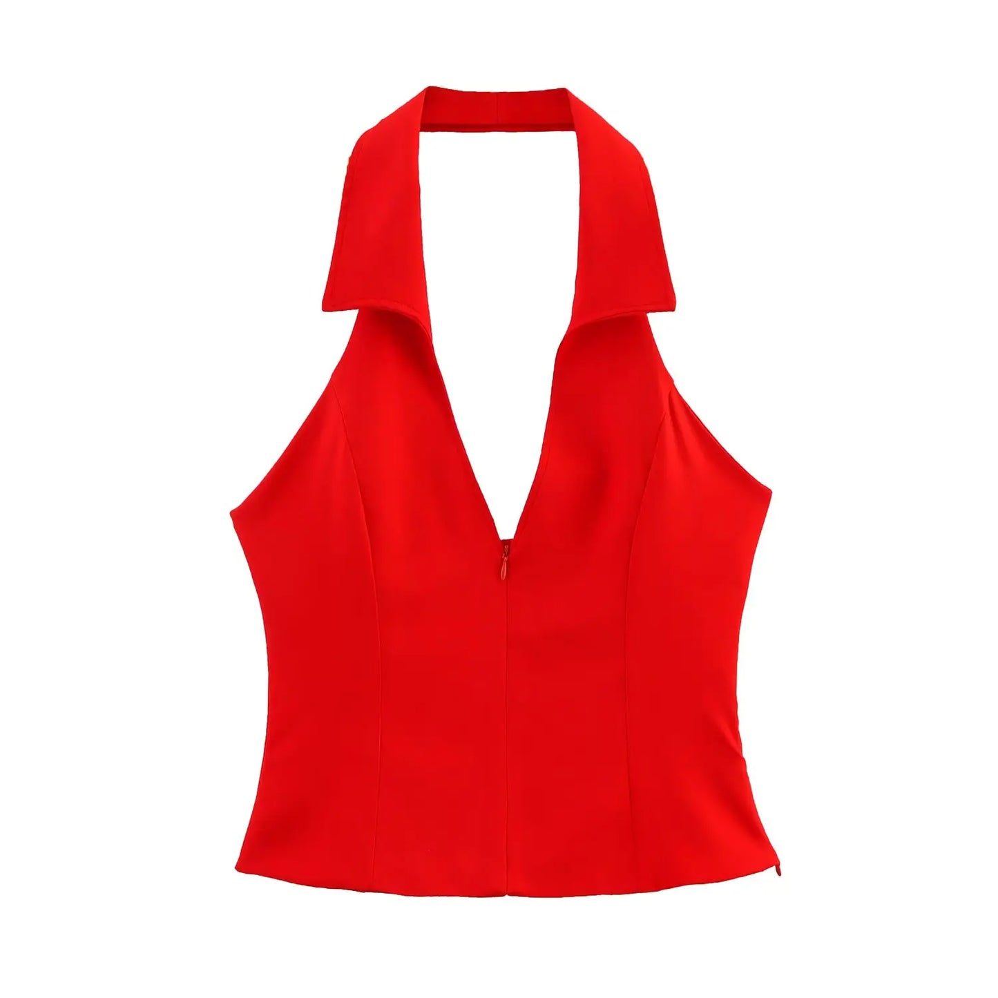HH Women Pink 2 Piece Set Sexy V-Neck Sleeveless Backless Suspender Zipper Top+High Waist Back Pocket Mini Skirts Shorts Y2K