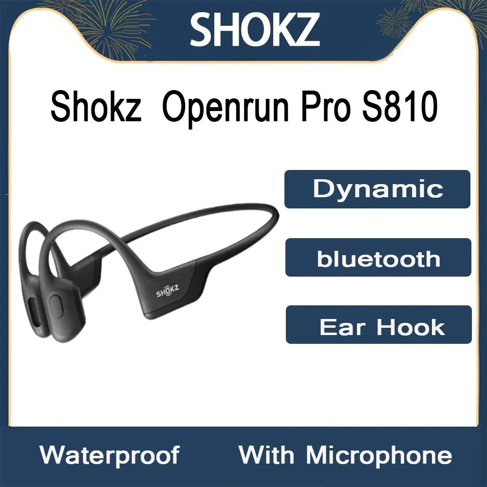 Original SHOKZ S810 Knochenschall-Kopfhörer Openrun Pro Kabellos Bluetooth 5.1 Ohrhörer Wasserdichte Sport-Lauf-Headsets